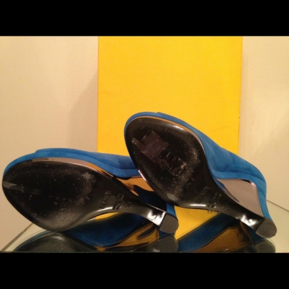 HP 2/13 blue/silver 4"+FENDI Heels sz36 EUC! - Picture 6 of 8